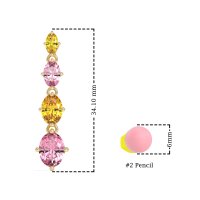 Graduating Oval Dangle Earrings