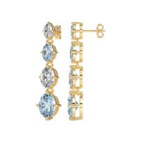 Graduating Oval Dangle Earrings