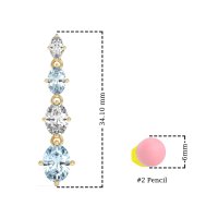 Graduating Oval Dangle Earrings