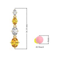 Graduating Oval Dangle Earrings