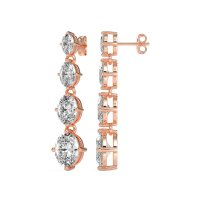 Graduating Oval Dangle Earrings