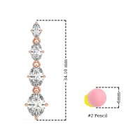 Graduating Oval Dangle Earrings