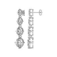 Graduating Oval Dangle Earrings