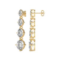 Graduating Oval Dangle Earrings