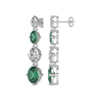 Graduating Oval Dangle Earrings