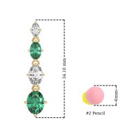 Graduating Oval Dangle Earrings