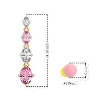 Graduating Oval Dangle Earrings