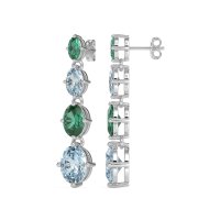 Graduating Oval Dangle Earrings