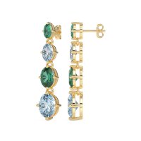 Graduating Oval Dangle Earrings
