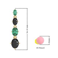 Graduating Oval Dangle Earrings