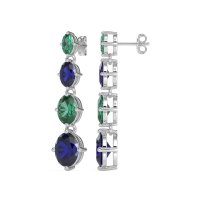 Graduating Oval Dangle Earrings