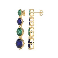 Graduating Oval Dangle Earrings