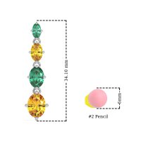 Graduating Oval Dangle Earrings