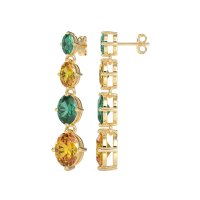 Graduating Oval Dangle Earrings