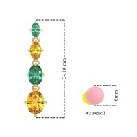 Graduating Oval Dangle Earrings