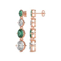 Graduating Oval Dangle Earrings