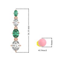 Graduating Oval Dangle Earrings