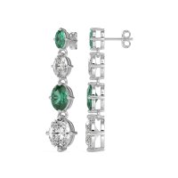 Graduating Oval Dangle Earrings