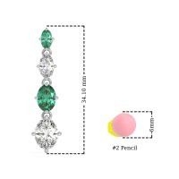 Graduating Oval Dangle Earrings