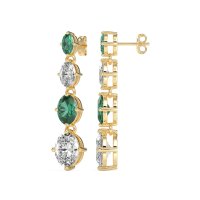 Graduating Oval Dangle Earrings