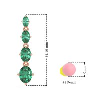 Graduating Oval Dangle Earrings