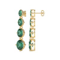 Graduating Oval Dangle Earrings