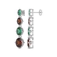 Graduating Oval Dangle Earrings
