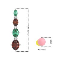 Graduating Oval Dangle Earrings