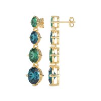 Graduating Oval Dangle Earrings