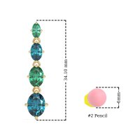 Graduating Oval Dangle Earrings