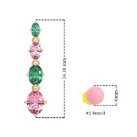 Graduating Oval Dangle Earrings