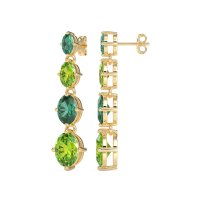 Graduating Oval Dangle Earrings