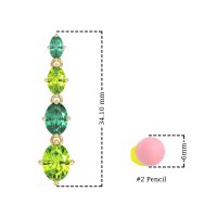 Graduating Oval Dangle Earrings