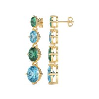 Graduating Oval Dangle Earrings