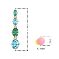 Graduating Oval Dangle Earrings