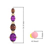 Graduating Oval Dangle Earrings