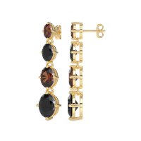 Graduating Oval Dangle Earrings