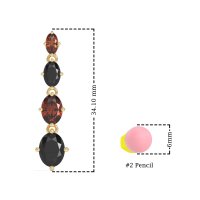 Graduating Oval Dangle Earrings