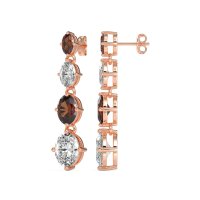 Graduating Oval Dangle Earrings