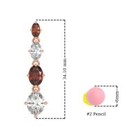 Graduating Oval Dangle Earrings