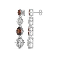 Graduating Oval Dangle Earrings