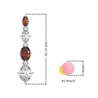 Graduating Oval Dangle Earrings