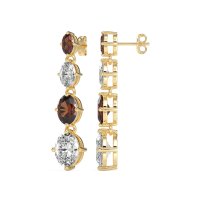 Graduating Oval Dangle Earrings