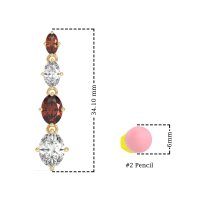 Graduating Oval Dangle Earrings