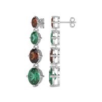 Graduating Oval Dangle Earrings