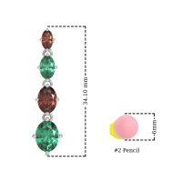 Graduating Oval Dangle Earrings