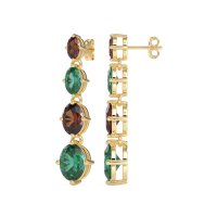 Graduating Oval Dangle Earrings