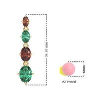 Graduating Oval Dangle Earrings