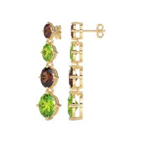 Graduating Oval Dangle Earrings