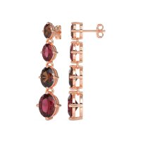 Graduating Oval Dangle Earrings